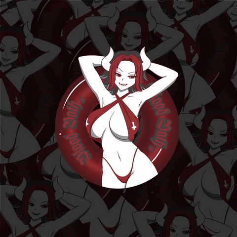 BLOOD BATH DIE CUT STICKER