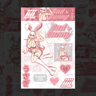 BAD BUNNY PINK [ STICKER SHEET ]